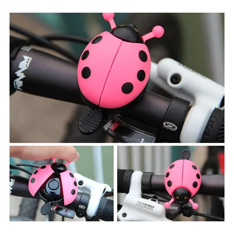 

1PC Bicycle Small Bell Cartoon Beetle Ladybug Cycling Bells For Lovely Kids Girls Bike Ride Mini Bell Alarm Bicycle Accessories