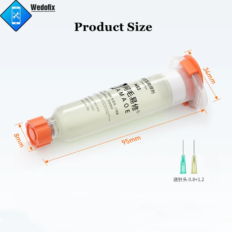 Amaoe 10CC Solder Flux with Aluminum Alloy Pusher Halogen Free Solder Mask Welding Green Oil for for PCB Motherboard Repair