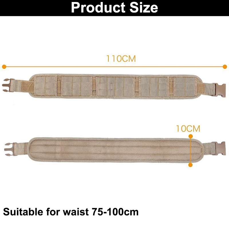 Outdoor Multifunctional Breathable Belt Molle Mount System Tactical Lumbar Seal Quick Draw Waist Protector
