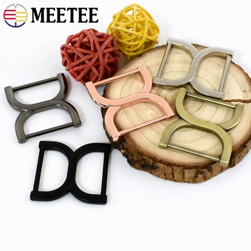Meetee 5/10/20Pcs 25mm Metal Bag Strap Connector Buckles Handbag Adjuster Hooks Garment Belt Clasps DIY Hardware Accessoriess
