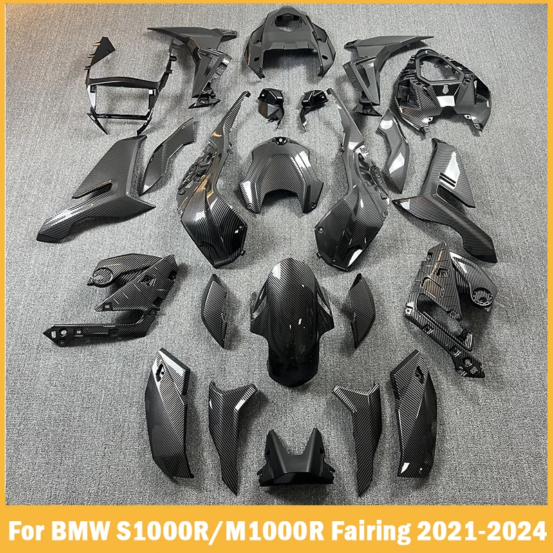 ABS Carbon Fiber Fairings Fit For BMW S1000R M1000R 2021 2022 2023 2024 Injection ABS Carbon A Set As Picture Shows