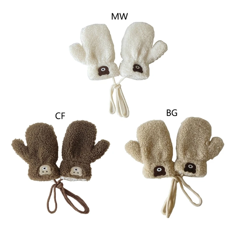 L5YF Stylish Neck Hanging Gloves Warmth & Durability Combined Gloves for Babies Gift