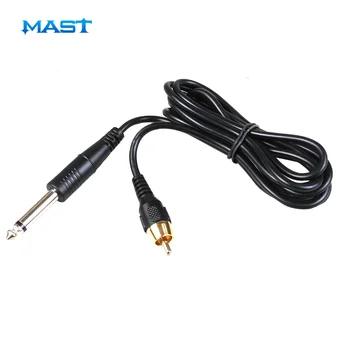 Clipe de tatuagem rca de alta qualidade, cabo de silicone de borracha preta para fonte de alimentação de tatuagem, máquina de tatuagem