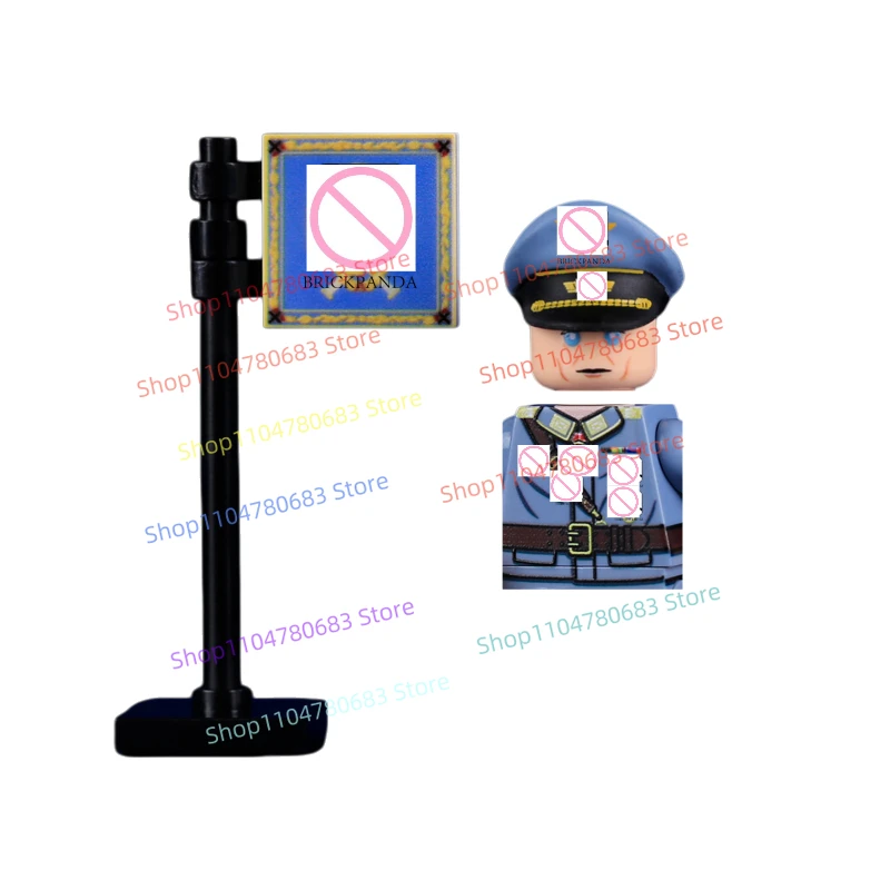 

MOC Building Blocks Military Mini Doll German Doll Generals Accessories Flags Toy Ornaments Decorative Holiday Gift Collection