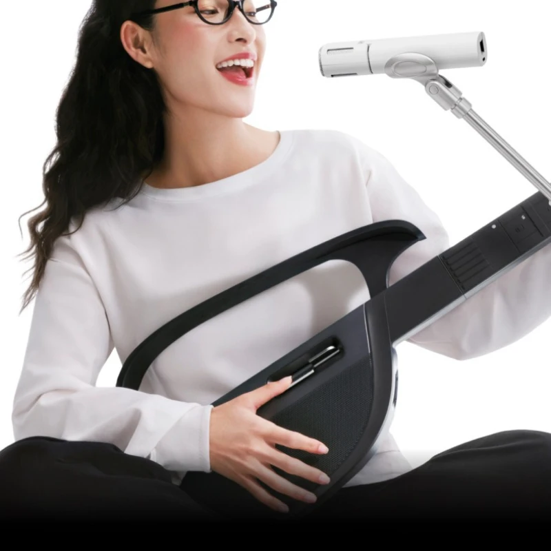Stringless guitar, fusion backing track smart electric guitar automatic transmission playing and singing one-man band