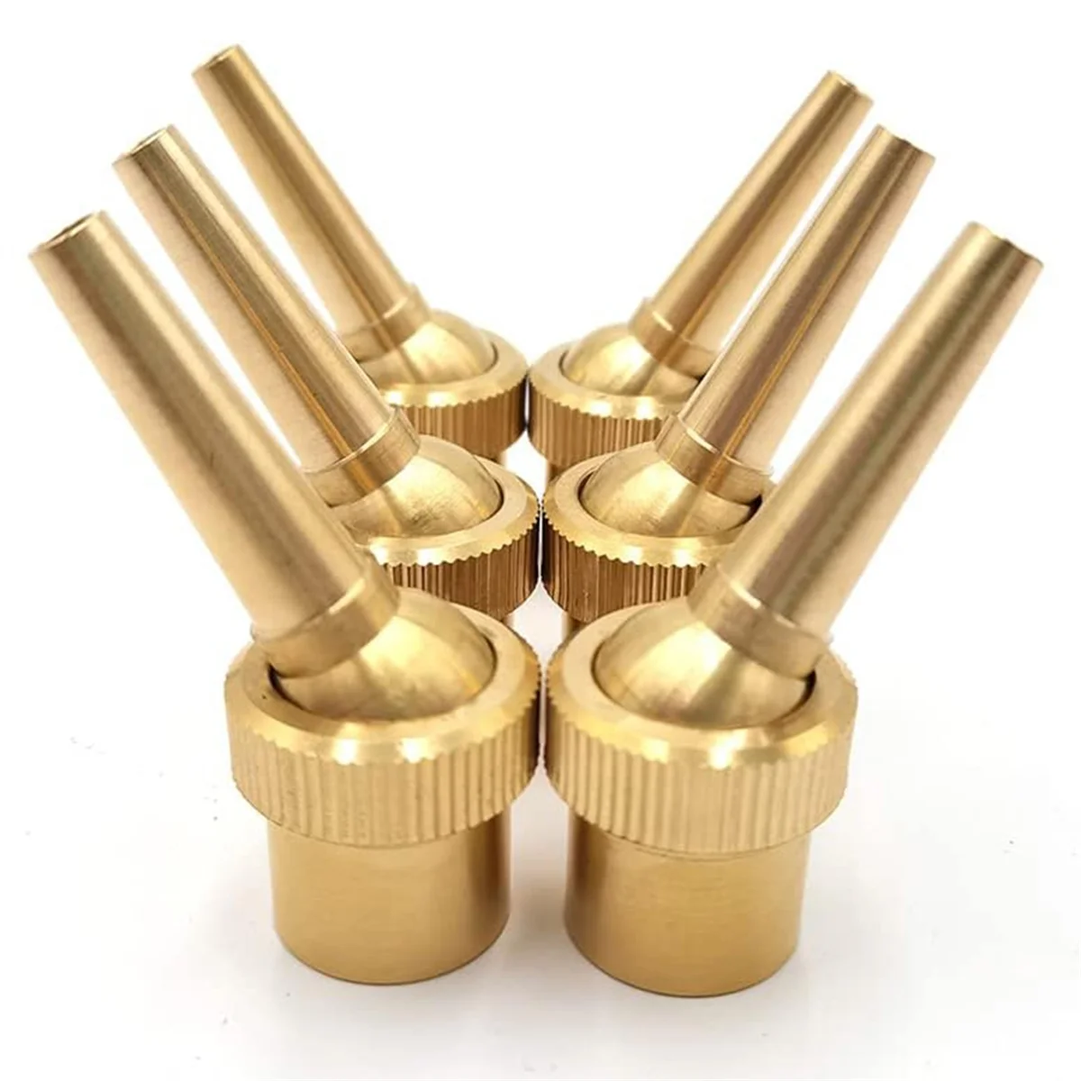 6pcs 1/2inch DN15 Brass Fountain Nozzle Adjustable Direction Jet Water SprayHead for Landscaping Use