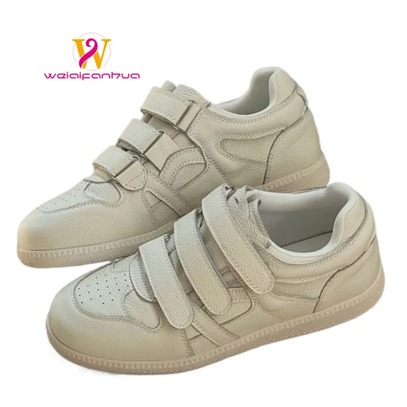 

Women's Leather Shoes, Genuine Cowhide, 2026 New Style, Retro Thick-soled Drill Shoes, Women's Flat Sports Shoes, Women's