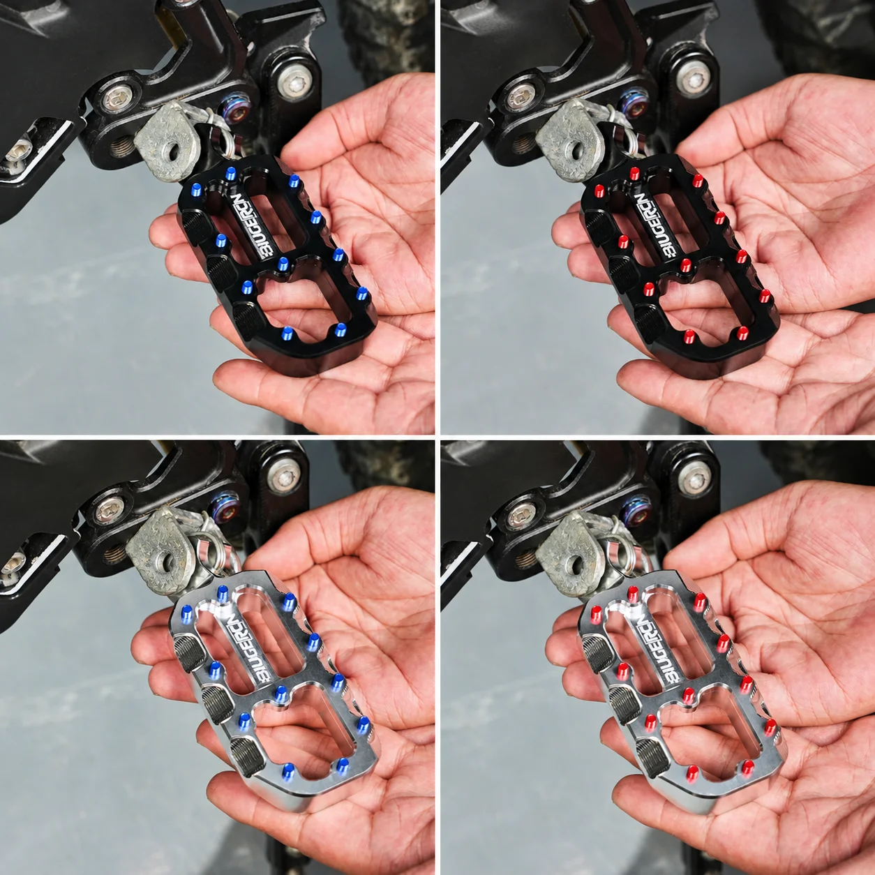 Fußrasten für Motorräder, Passend für Surron Lightbee Segway X260 X160 Elektro-Dirt-Bike, Aluminium-Fußstützen, Pedale, Dirt-Pit-Bike-Zubehör – Detail 1