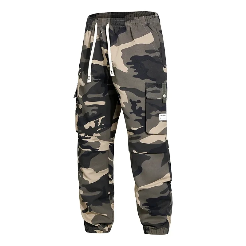 

Men's Spring Autumn Military Green Camouflage Workwear Pants Large Sized Loose Trendy Versatile Bottoms