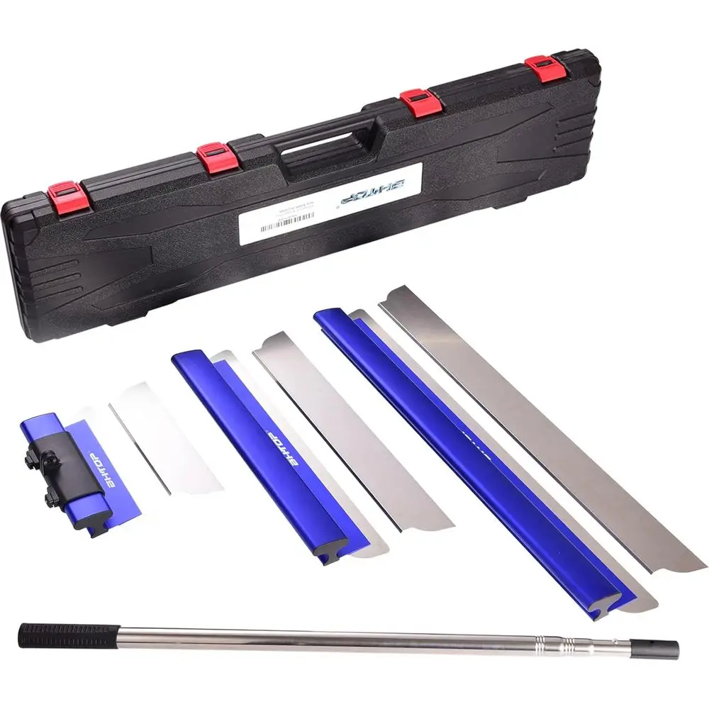 

Инструменты для гипсокартона: Шпатель для выравнивания с удлиненной ручкой - лезвия 12, 20 и 32 дюйма с 2 комплектами лезвий 0,3 мм, строительные инструменты E