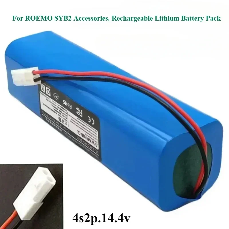 14.4V6800mAh Battery INR18650 M26-4S2P for ROEMO SYB2 Robot Vacuum Cleaner Parts