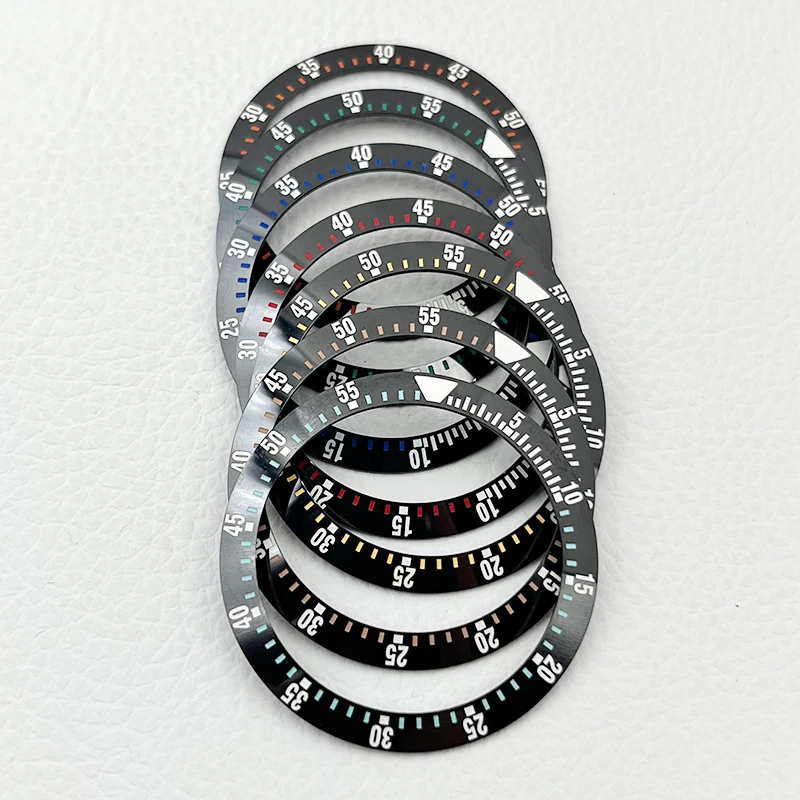 Mod 38mm*30.5mm Sloped Fine Scale with SKX007 Ceramic Bezel Insert Fit SKX007 SRPD SUB GMT Watch Accessories Parts