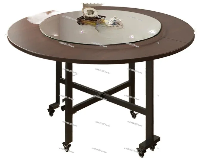 Foldable Dining Table, Versatile, Portable, Round Table for Home, Hotel, or Household Gatherings, Simplistic and Spacious!