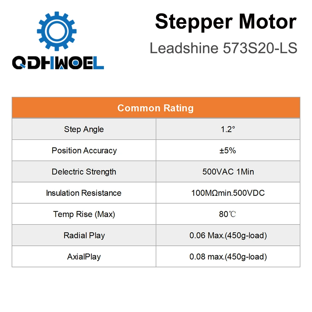 QDHWOEL Leadshine 3 Phase Stepper Motor 573S20-LS 573S10-LS for CNC Engraving Milling Machine