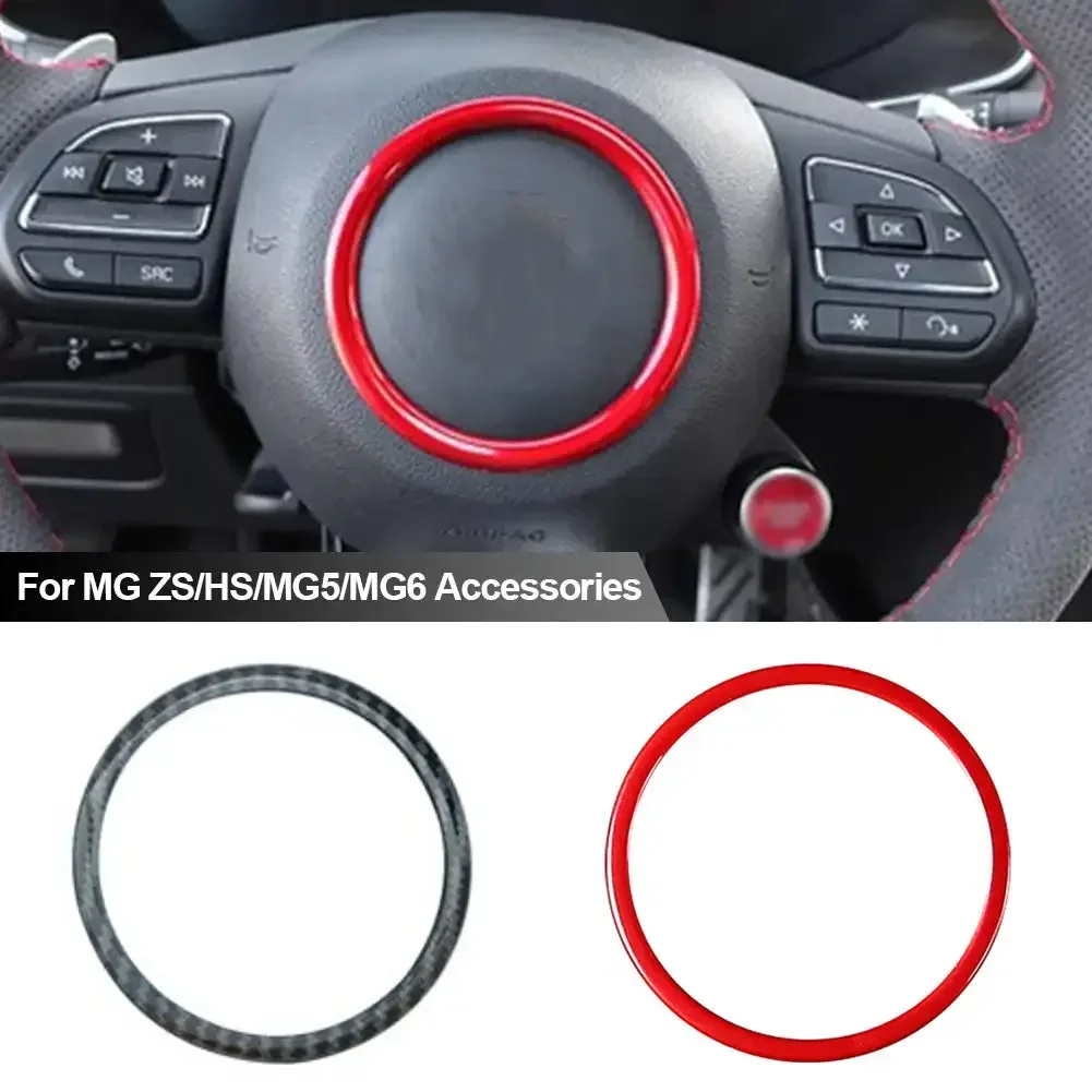 Decorative Ring For MG ZS HS MG5 MG6 Steering Wheel Center Cover Styling Shiny Interior Modification Accessories Car Stickers