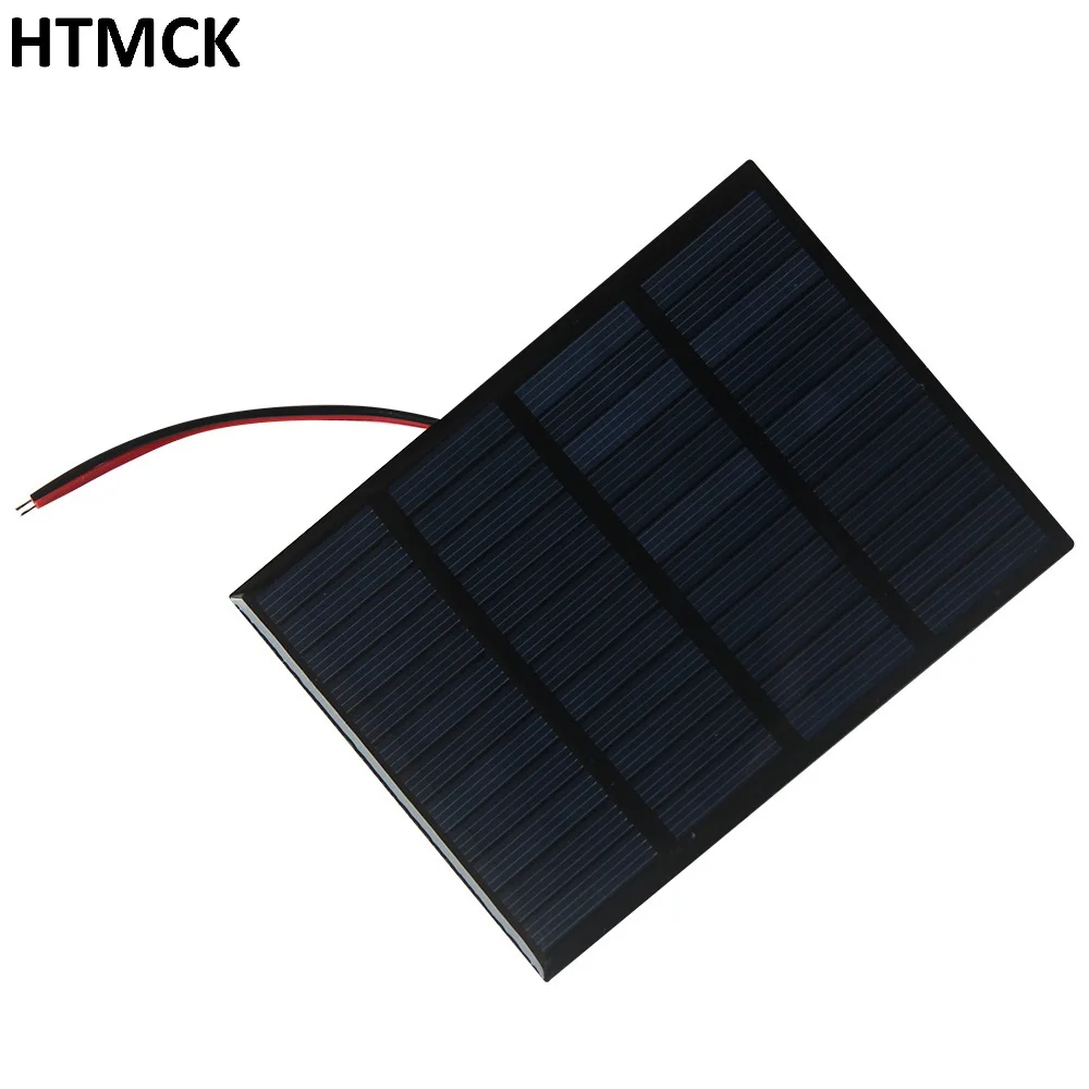 HTMCK Mini Solar Panel 3W 12V Small Cell Module Polysilicon Board Portable Outdoor DIY Solar Charger 115x85mm for 9-12V Mobile