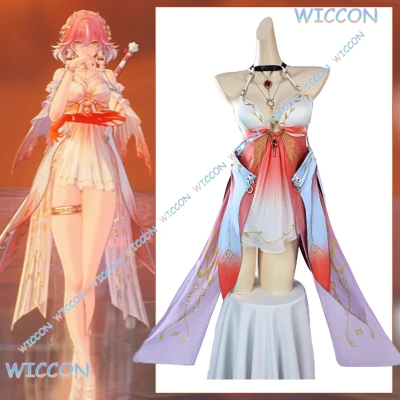 

COS@Changli Cosplay Game Wuthering Waves Chang Li Costume Swimsuit Uniform Wig Anime Party Role Play Halloween Outfits Woman