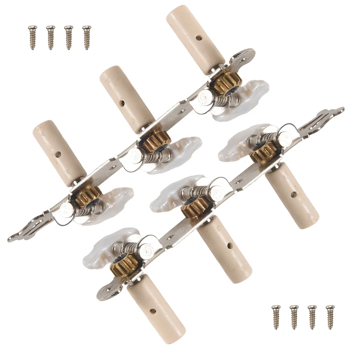 One Pair Guitar Tuning Pegs Machine Tuners White Machine Head for Classic Guitar Guitar Part Accessories