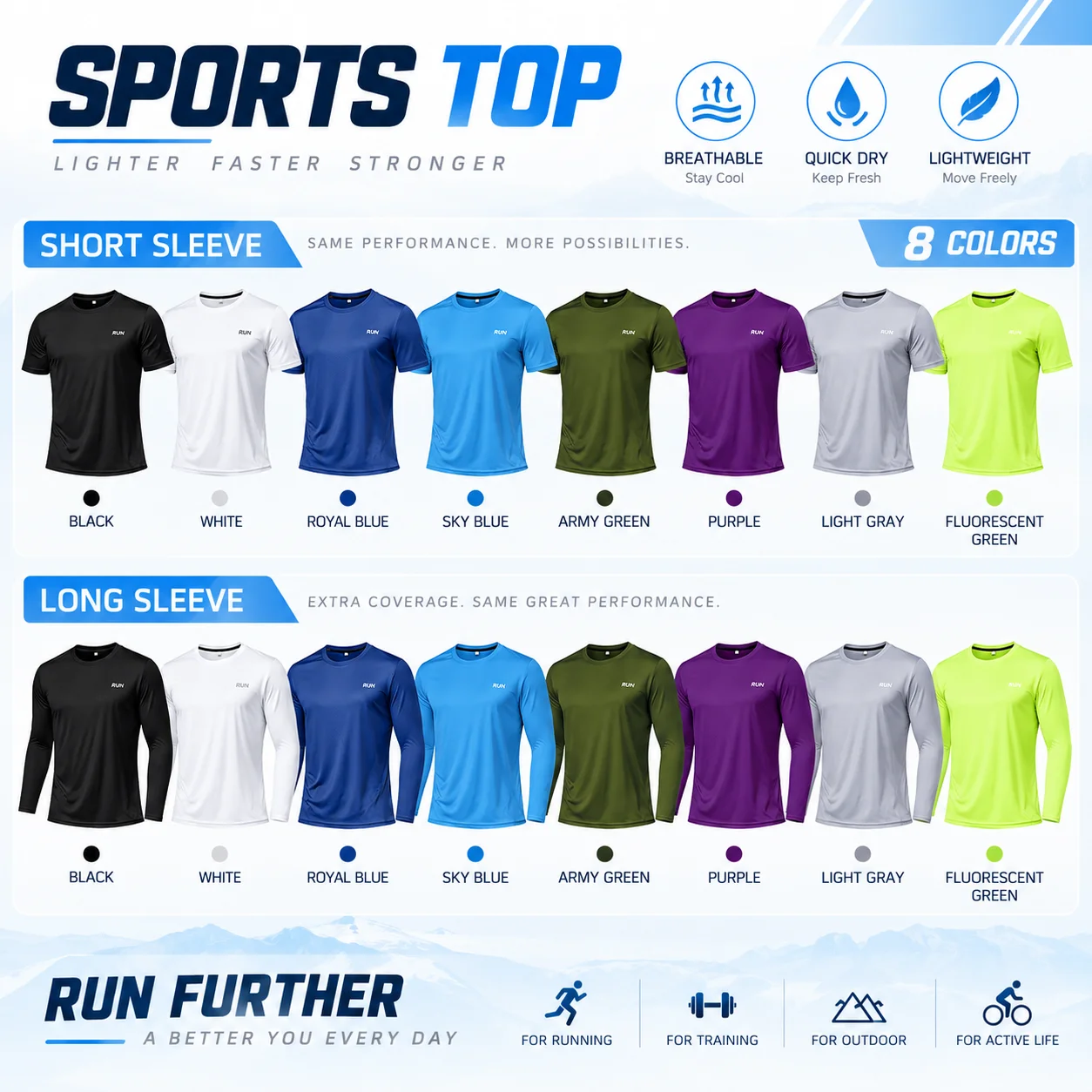Running Gear Long Sleeve - Quick Dry Lightweight Tops Men Long