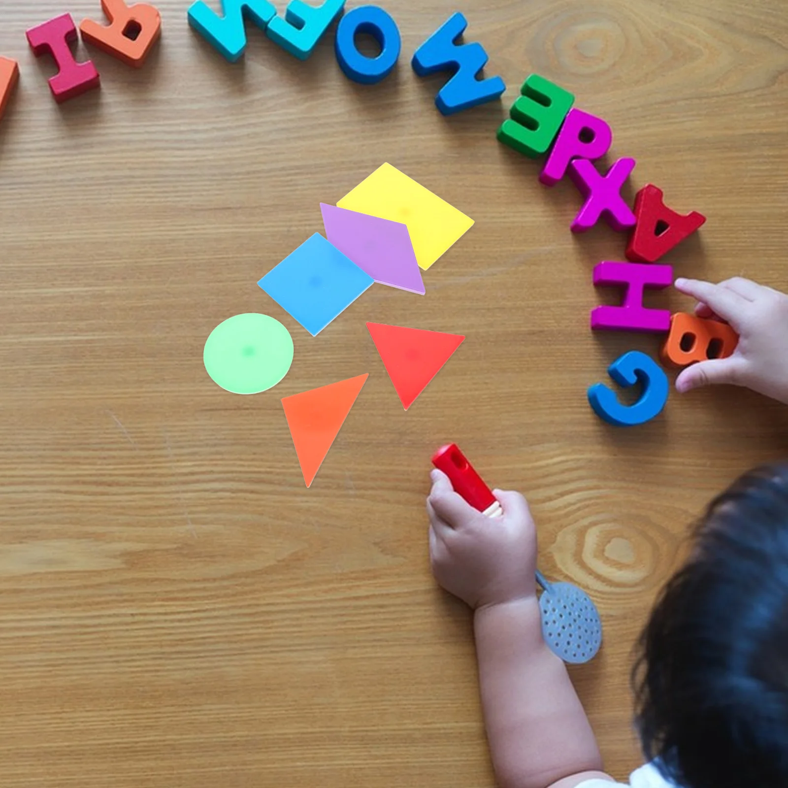 

12 pcs Geometry Teaching Aids Kids Toys Math Rectangle Shape Matching Plane Learning Fun Crafts