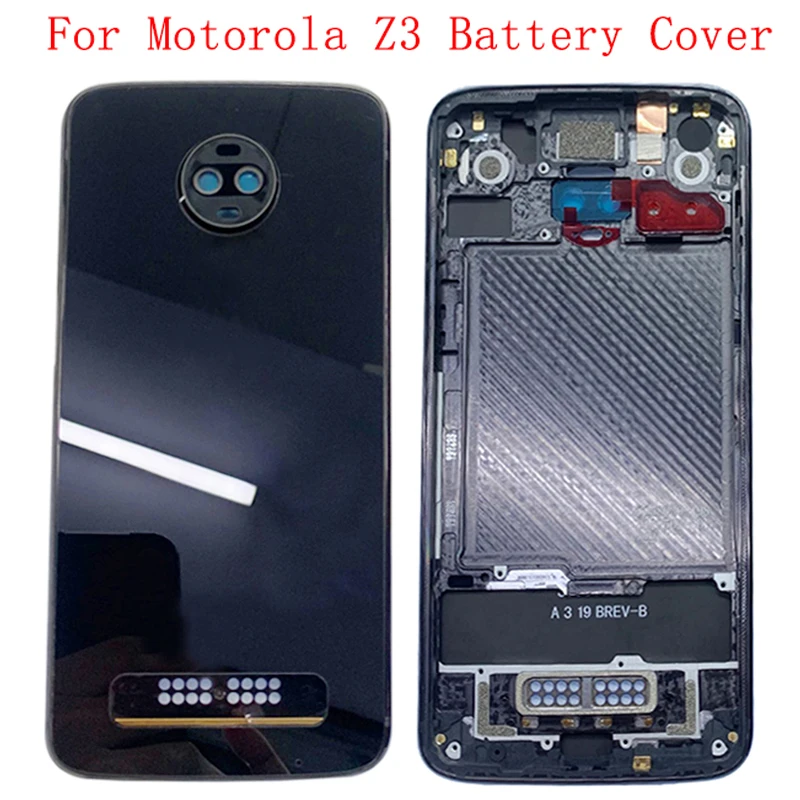 Pin Phía Sau Tấm Chắn Cửa Nhà Ở Lưng Ốp Lưng Cho Motorola Moto Z3 Pin Với Trung Khung Thay Thế Linh Kiện