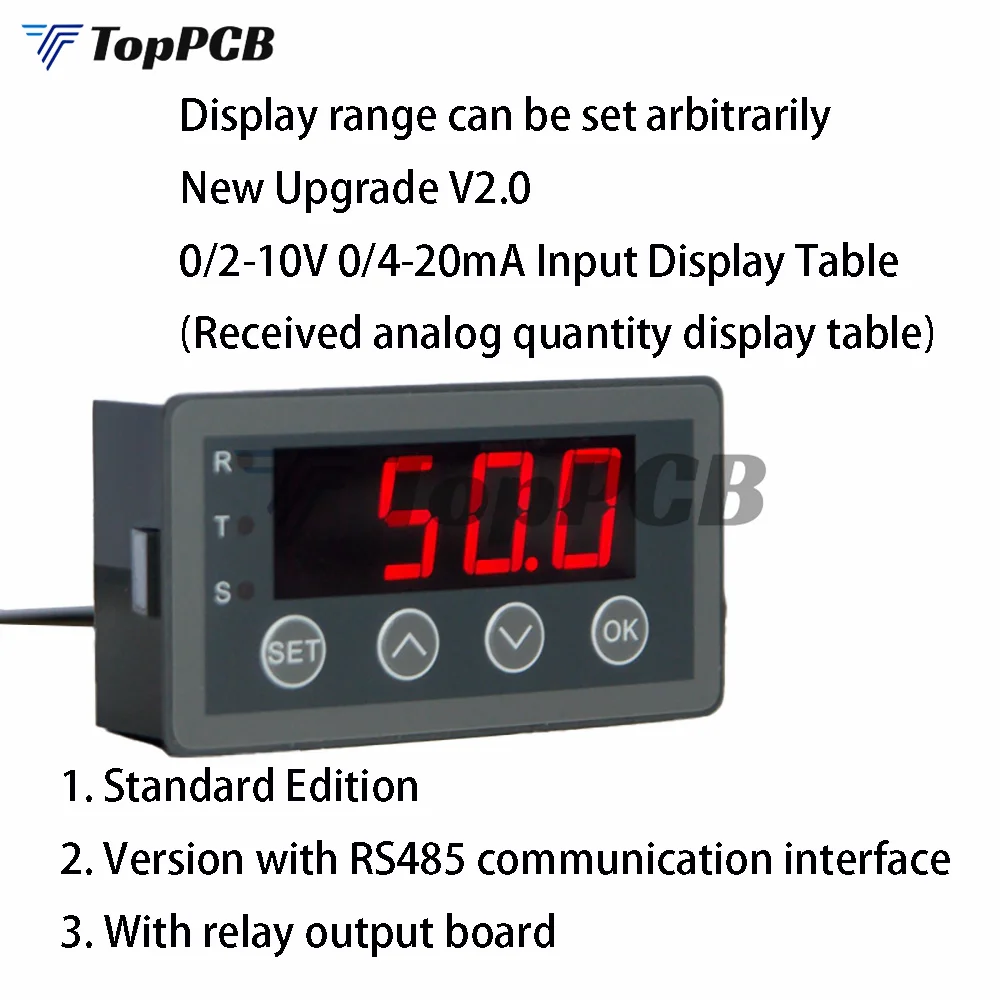 Digital display meter 0-10V 0-20mA 2-10V 4-20mA analog input display table Digital display head