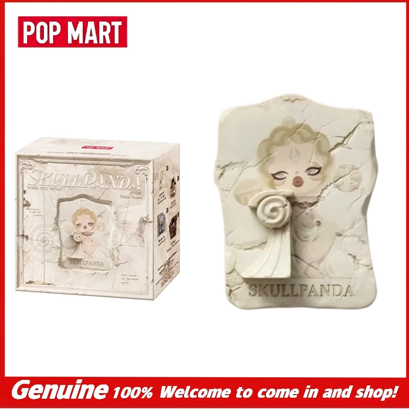 Original Pop Mart Skullpanda Where Time Dwells Series Fridge Magnet Blind Box Fashion Decorative Collectible Box Toy Gift