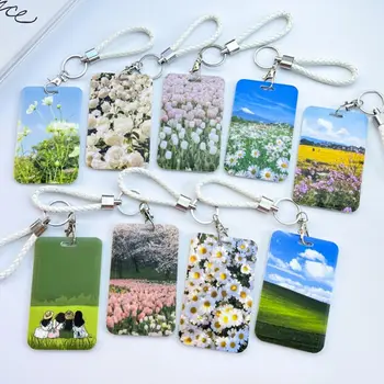 漫画のプラスチック製名刺ホルダー、バスカードカバーケース、IDカードスリーブ、子供