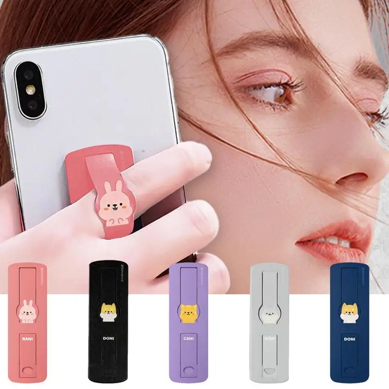 Phone Finger Strap Universal and Multi-Functional Phone Grip Holder Cell Phone Accessories for Bedside Table Dining Table