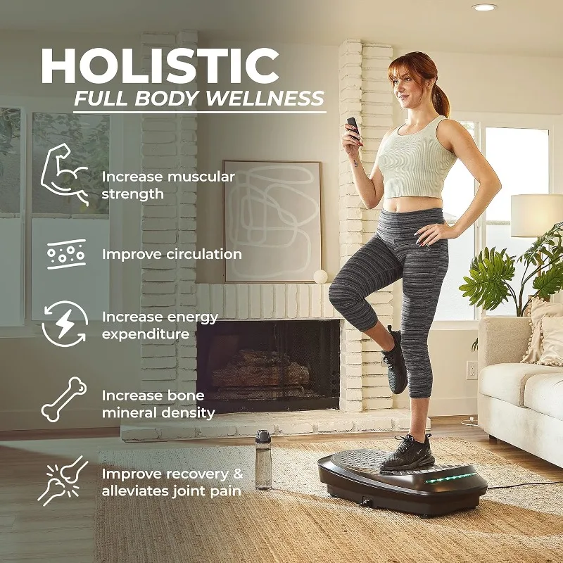 Vibration Plate Exercise Machine, Full Body Vibrate Platform for Lymphatic Drainage with Multiple Speeds and Modes