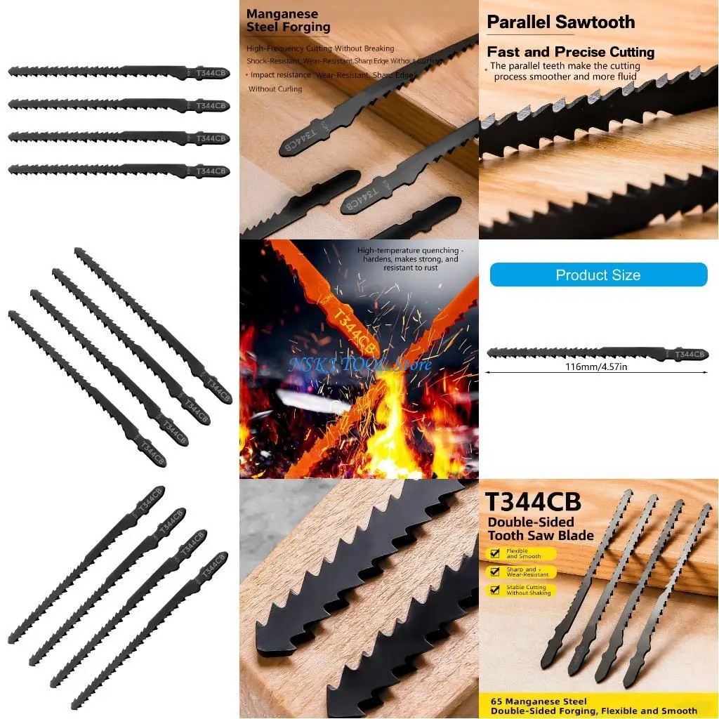 

L8RC 4Pieces Lightweight Hacksaw Blade 116mm Easy Handling for Small Scale Tasks