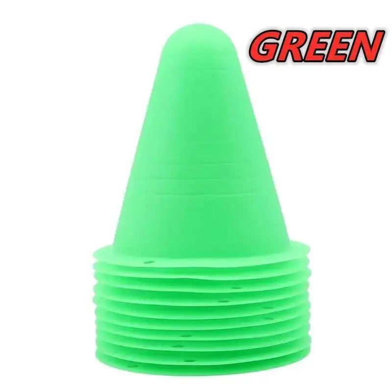 10 Pcs Football Marking Cup Marker Cones Slalom Roller skate pile Soccer Training Equipment