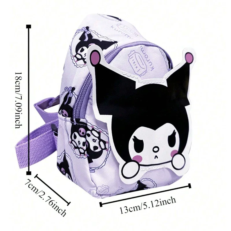 Kuromi Chest Bag, Hello Kitty Printed Shoulder Bag, Cute Mini Sling Backpack, Cartoon Anime Crossbody Bag Coin Purse