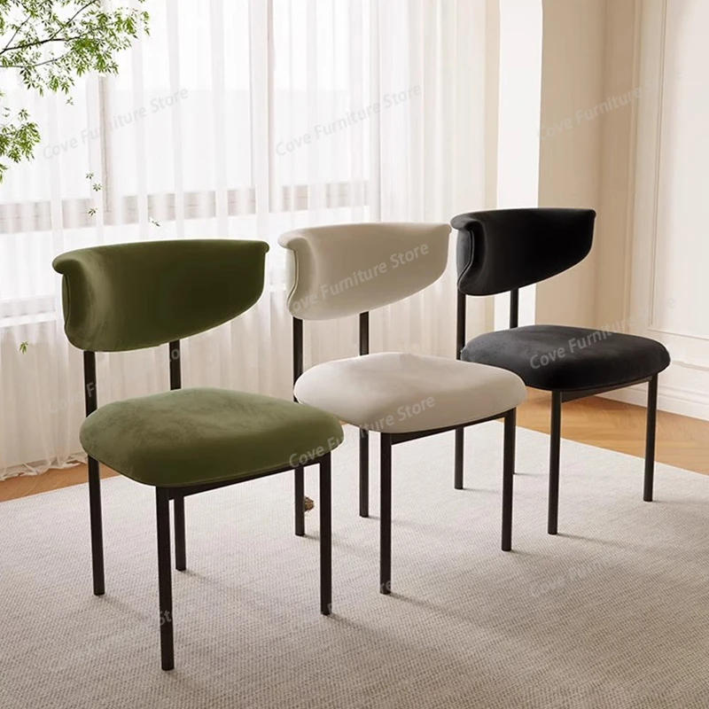Upholstered Yellow Dining Chairs Orange Morden Sturdy High Dining Chair White Italian Sillas Para Comedor Home Furniture