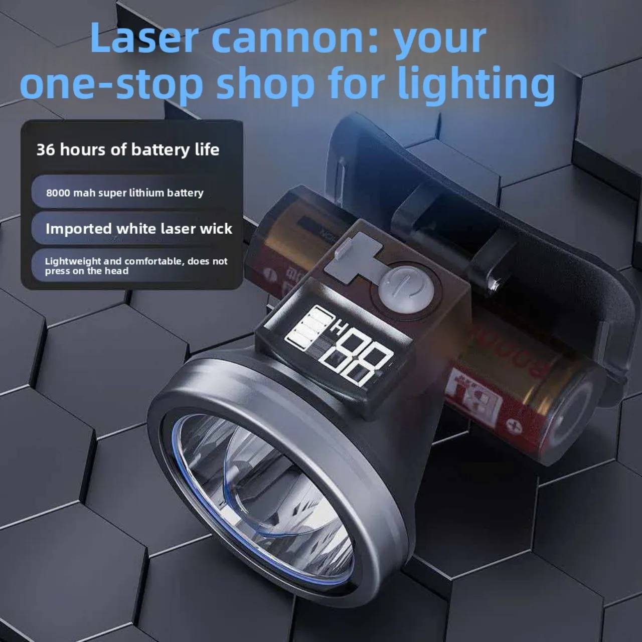 Powerful COB Headlamp Type-c/USB Rechargeable Head Flashlight Built-in Battery Outdoor Fishing Camping Lantern Waterproof Torch