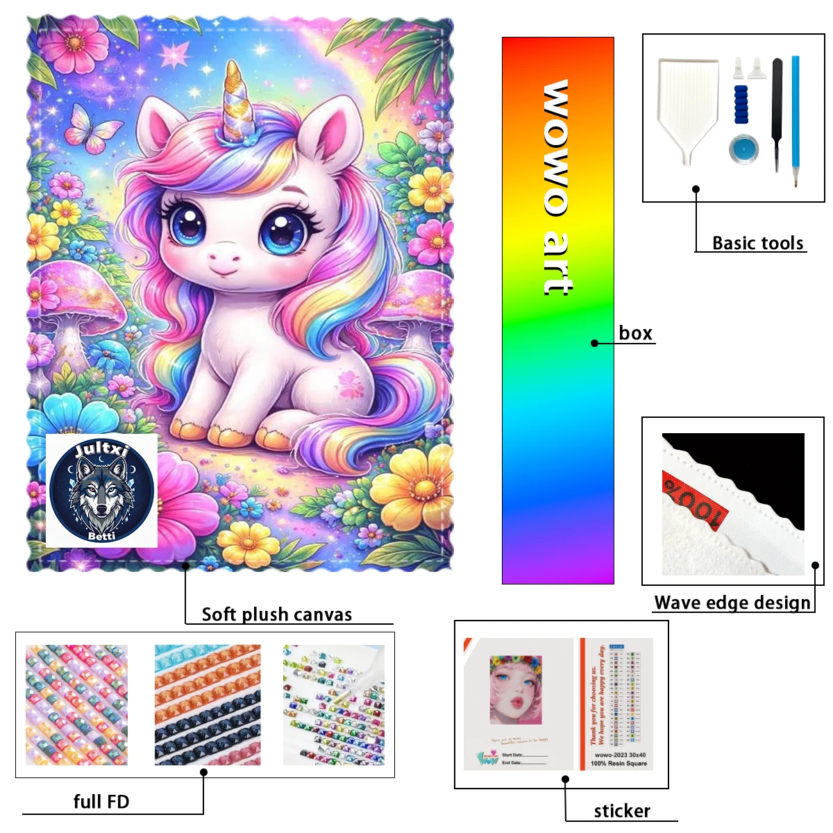 【Betti_ Diamond Art】Pequeño Caima Crystal AB Rhinestone FD Rhinestone Perfect Resin Diamond