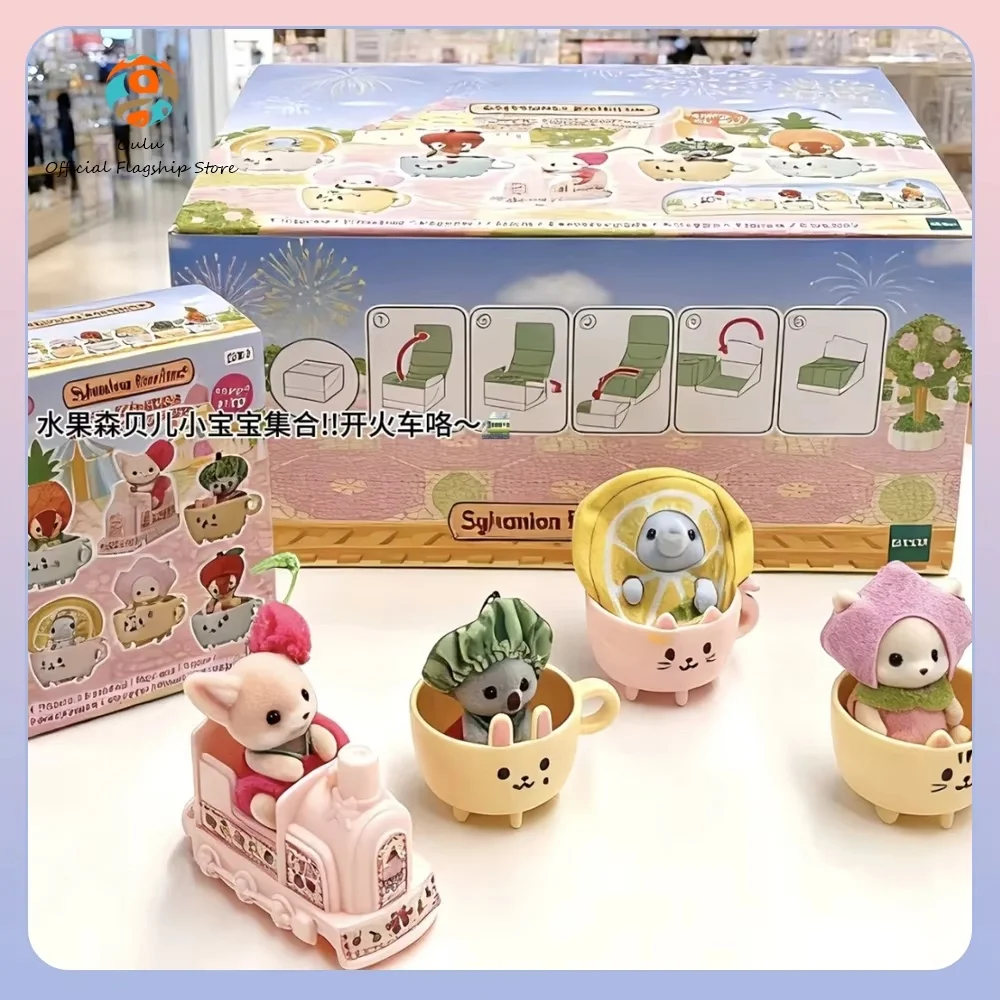 Nuevo Tren pequeño genuino para familias Sylvanian, muebles de juguete familiares de Milo Sylvanian, caniche Max Cakebread, juego de simulación, juguete de regalo