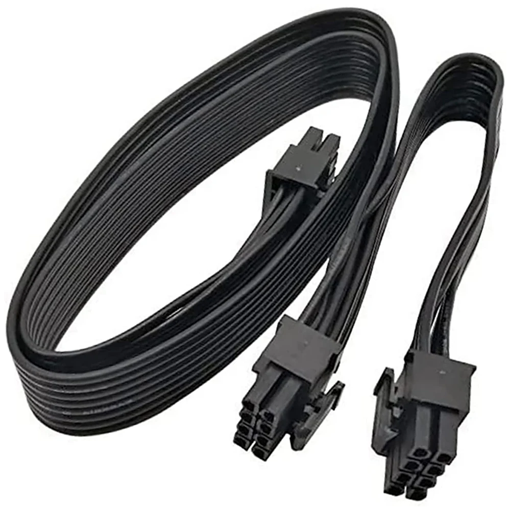 AEE7-ATX CPU 8 Pin Male To Dual Pcie 2 X 8 Pin (6+2) Male Power Cable For Corsair Modular Power Supply (60 Cm + 20 Cm)