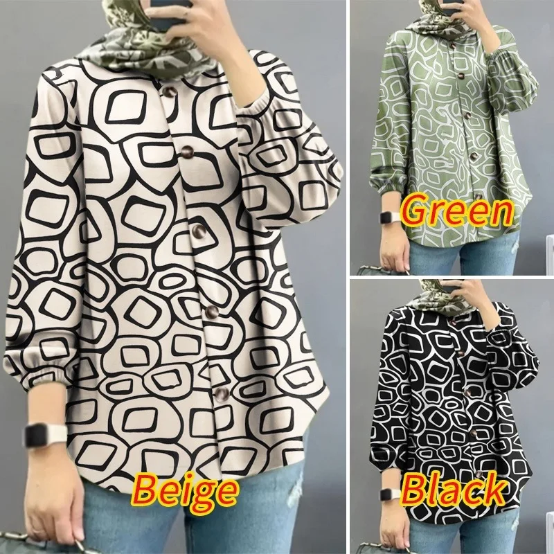 Faionable Floral Dames irt Bubble Sve Long Sve Lente Zomer Nieuwe collectie Grensoverschrijdend Midden-Oosten Maleisië