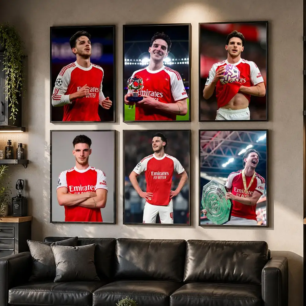 Football Player D-Declan Rice Poster HD Waterproof Self-Adhesive Wall Art – Multi-Scene Use Top Gift Pick