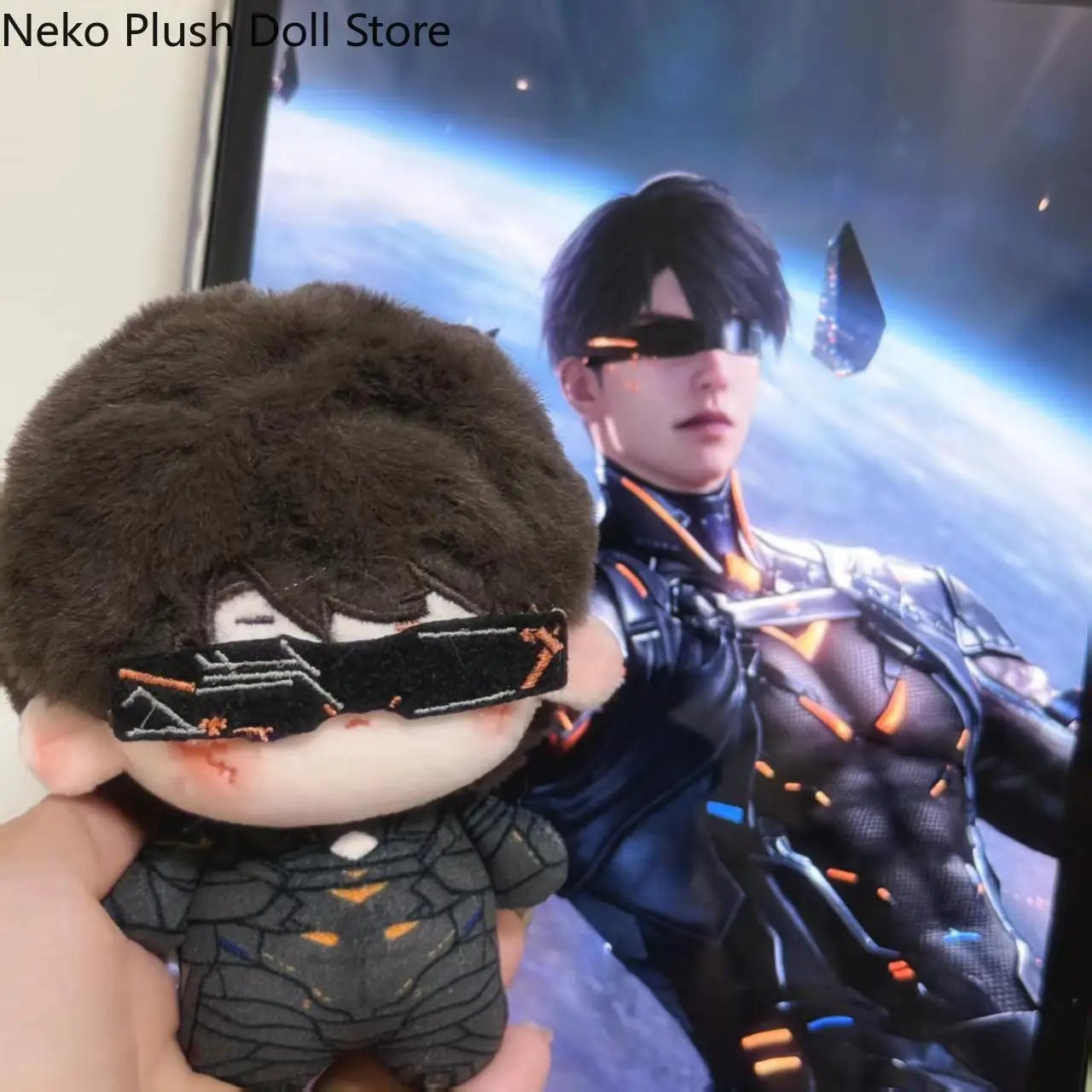 

Anime Love and Deepspace Caleb Attribute Cosplay Cartoon Kawaii Cotton Doll Fluffy Plush Toys Dress up Collection Xmas Gift 10CM