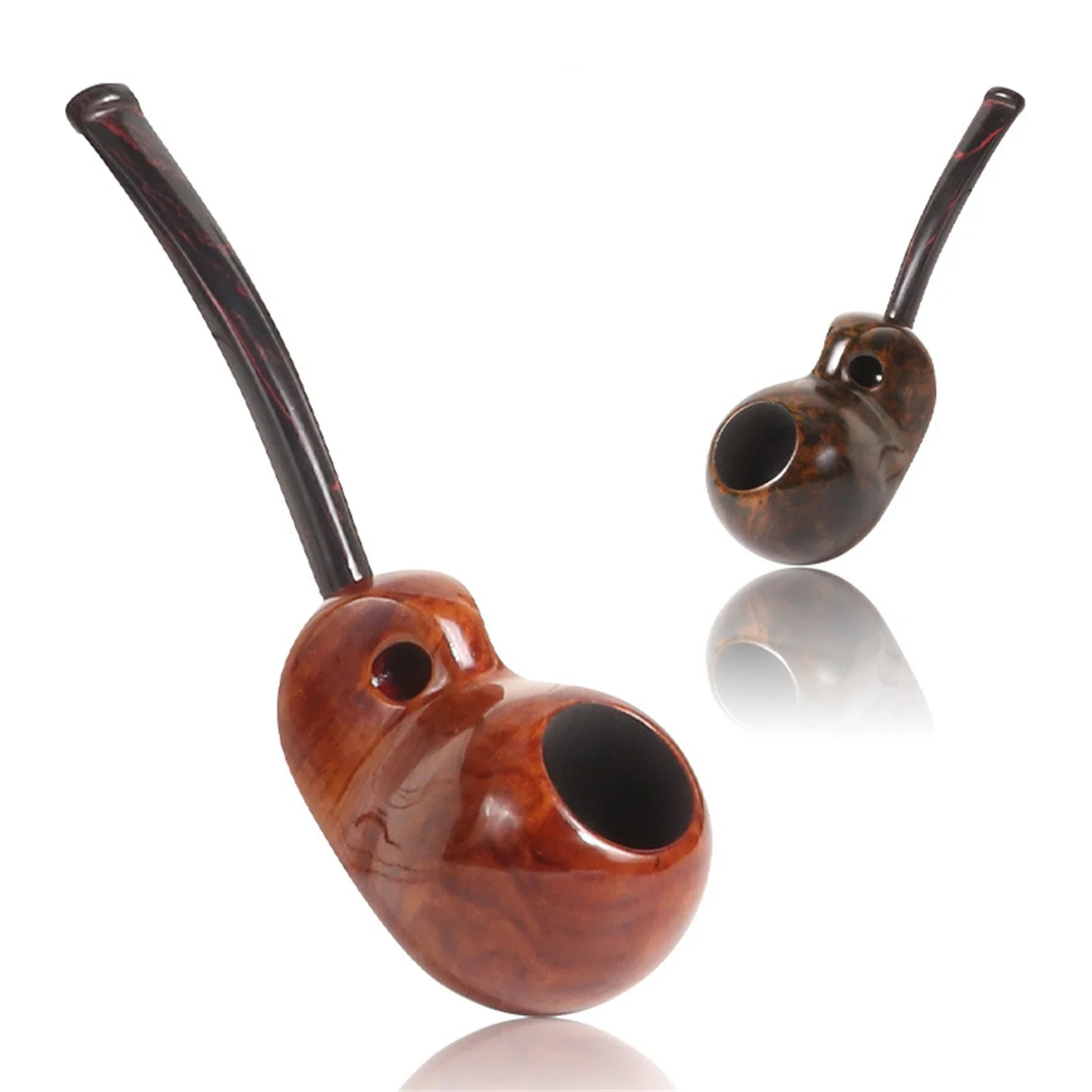 

Briar Wood Nautilus Snail Pipe For Cut Tobacco 3mm Filter Flue Retro Gentleman Portable Handmade Smoking Pipe With Accessory