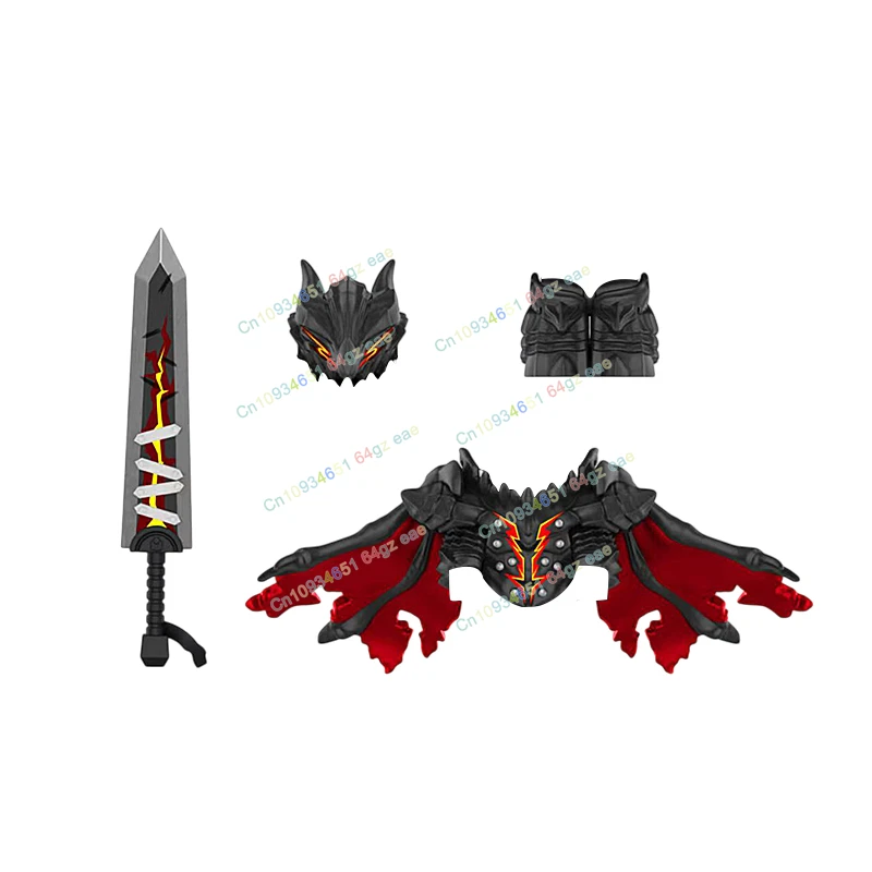 Anime Sword Accessories Armor MOC GP103 Comic Action Figures Building Blocks Dolls Collection Models Kids for Toys Gifts