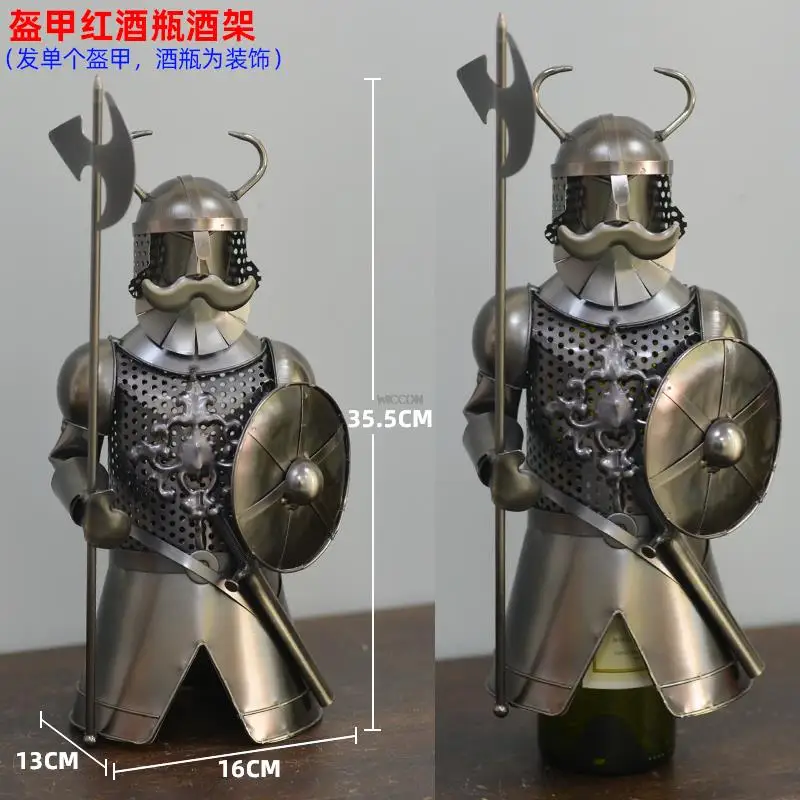 

AH1601 Vintage Armoured Warrior Iron Model Wine Cabinet TV Cabinet Bar European Knight Armour Craft Decorative Ornaments