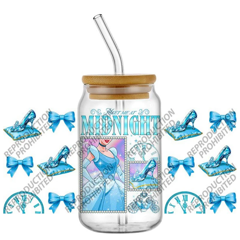 Mixed Cartoon Princess Waterproof Vinyl Decals Stickers for Laptop Water Bottle Tumblers Transfer Sticker DIY 16oz Cup Decor view 2