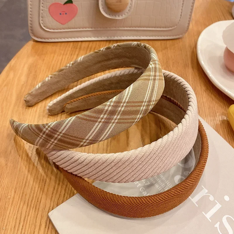 Wide-brimmed Fabric Autumn Winter Hairband Women Wide Korea Sweet Headband Press Hairband Headband Hair Accessories