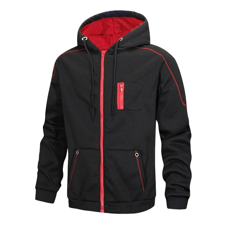 Fashion Men's Tracksuit Casual Hoodie Sweatshirts Coat Outdoors Sports Jogging Clothing Autumn Winter Single Zipper Jacket Pants view 5