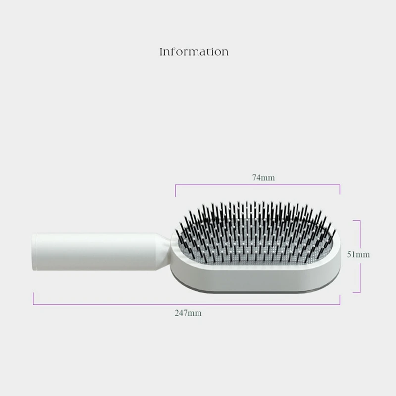 Brosse à cheveux pour massage du cuir chevelu pour femme, peigne anti-leges, auto-livres, outils de coiffure C