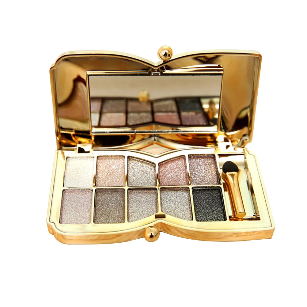 10 Color Pearl Eye Shadow Palette Smooth Pigmented Formula Anti Sweat Waterproof Breathable Eye Makeup for All Skin Tones