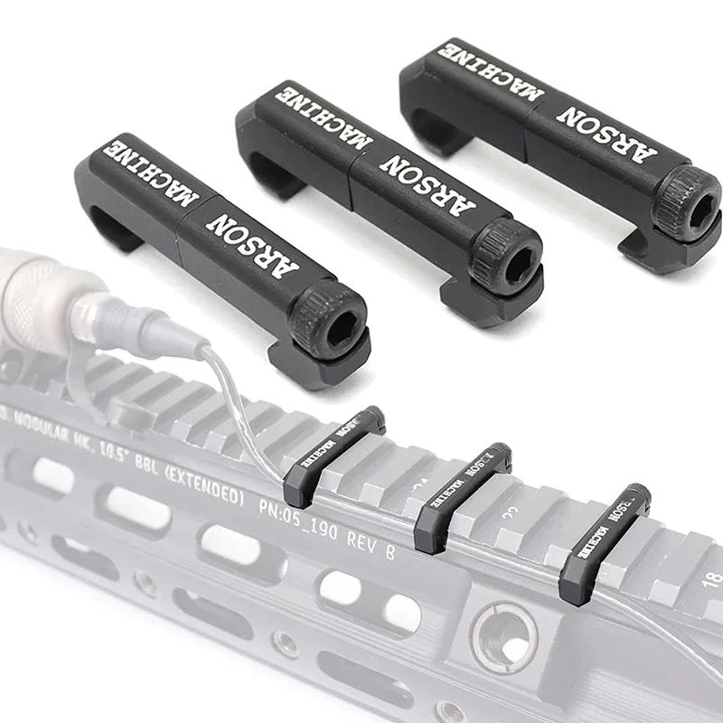 3pcs/Set Wire Guide System Cable Management Rail Cover Picatinny Rail Handguard Wire Guide Tail Fixed